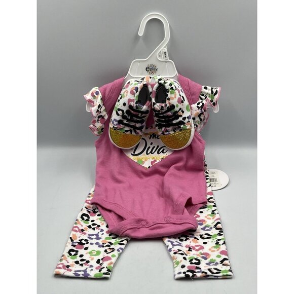 Mini DIVA Baby GIRL 3-6 MONTHS Outfit WITH SHOES TO MATCH BRAND NEW W/TAGS SEE - Picture 9 of 16
